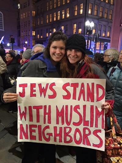 Jews stand with Muslim neighbors.
