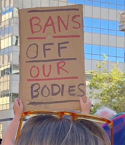 Poster in protest: bans off our bodies